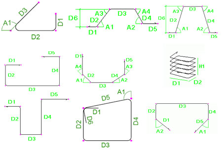 Reinforcing Bar Bending Types Recognized by Tekla Structures