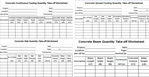 Download Concrete Estimating Template in Excel with Concrete Calculator