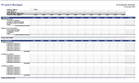 Construction Project Budget Template Download - Free Monthly Project Budgeting Template Excel