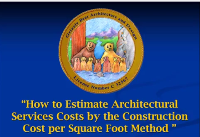 How to Estimate Architectural Services Based on Construction Cost per Square Foot Method