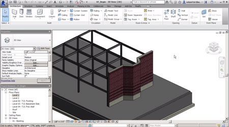 Working in the Construction Template in Revit