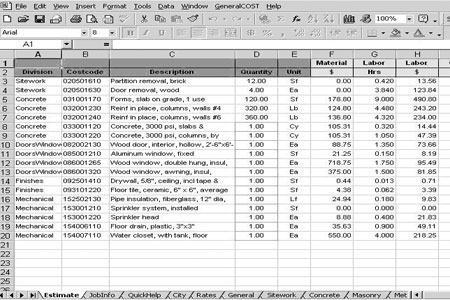 cost estimating software free